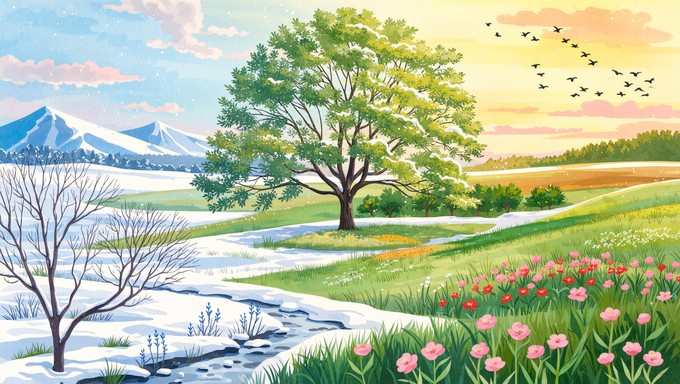 Free Winter Meets Spring Image - Aerial, Winter, Spring | Download at ...