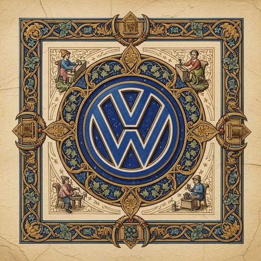 Vw Pattern Background Free Illuminated Volkswagen Emblem Image - Volkswagen, Medieval ...
