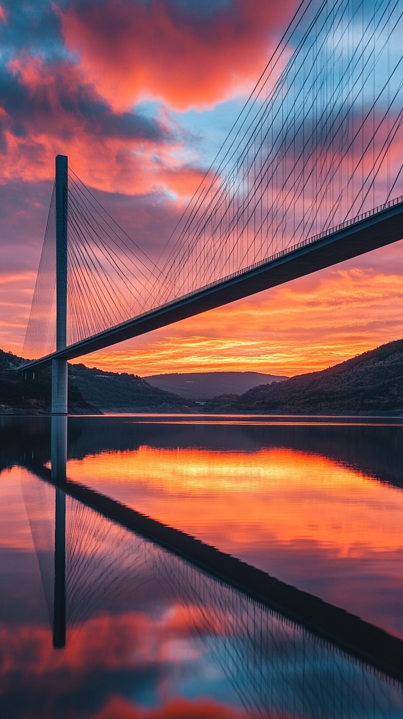 Free Sunset Bridge Reflection Image - Sunset, Bridge, Reflection ...