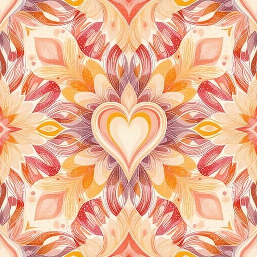 Patterned Heartd A beautiful seamless pattern showcases watercolor heart shapes ...
