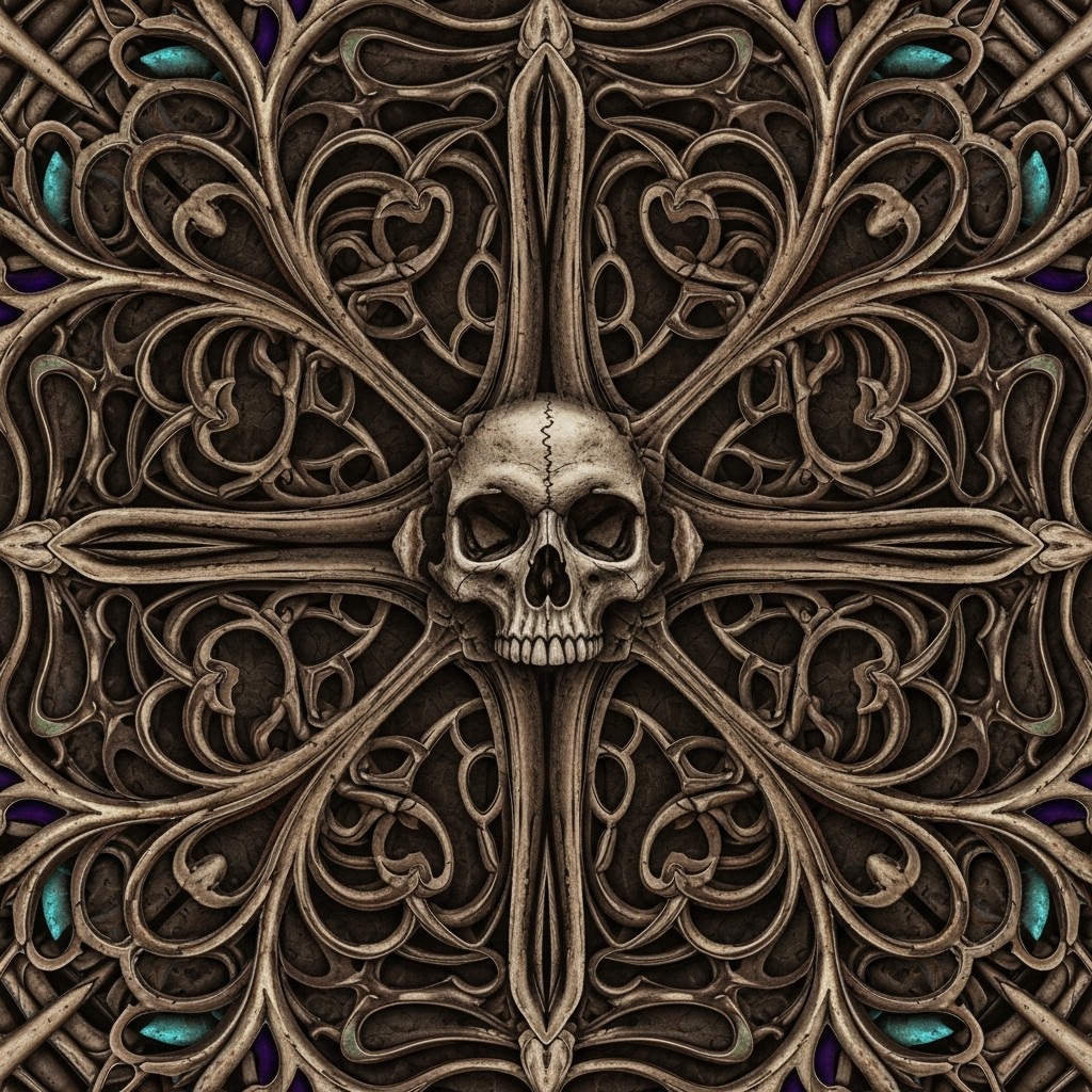 Free Gothic Skull Pattern Photo - Skull, Bone, Gothic | Download at ...