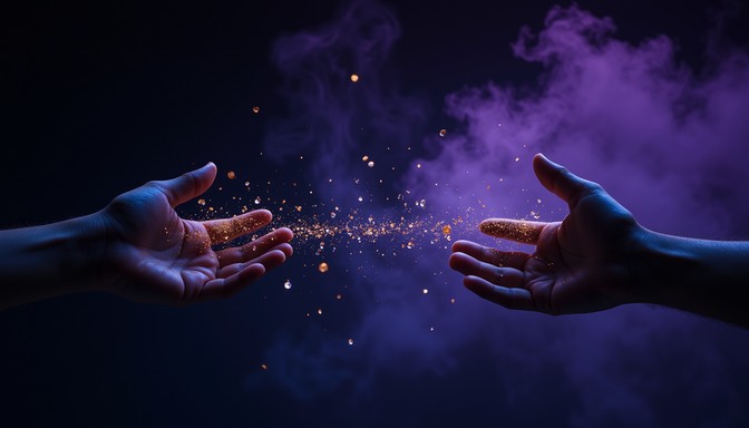 Free Cosmic Touch Connection Image - Magical, Hands, Particles ...