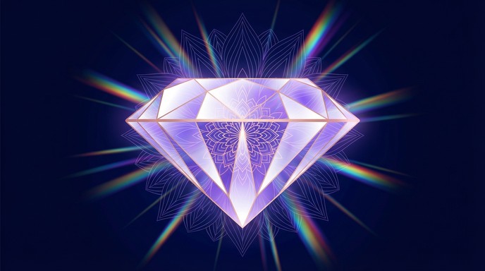 Diamond Rays Background Free Radiant Diamond Illustration Image - Diamond, Gemstone, Crystal ...