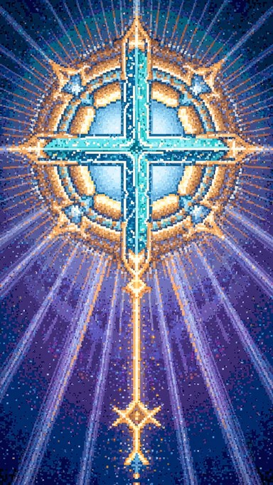 Free Divine Pixel Radiance Image - Pixel, Cross, Religious | Download ...