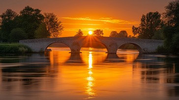 Free Sunset Bridge Reflection Image - Sunset, Reflection, Bridge ...