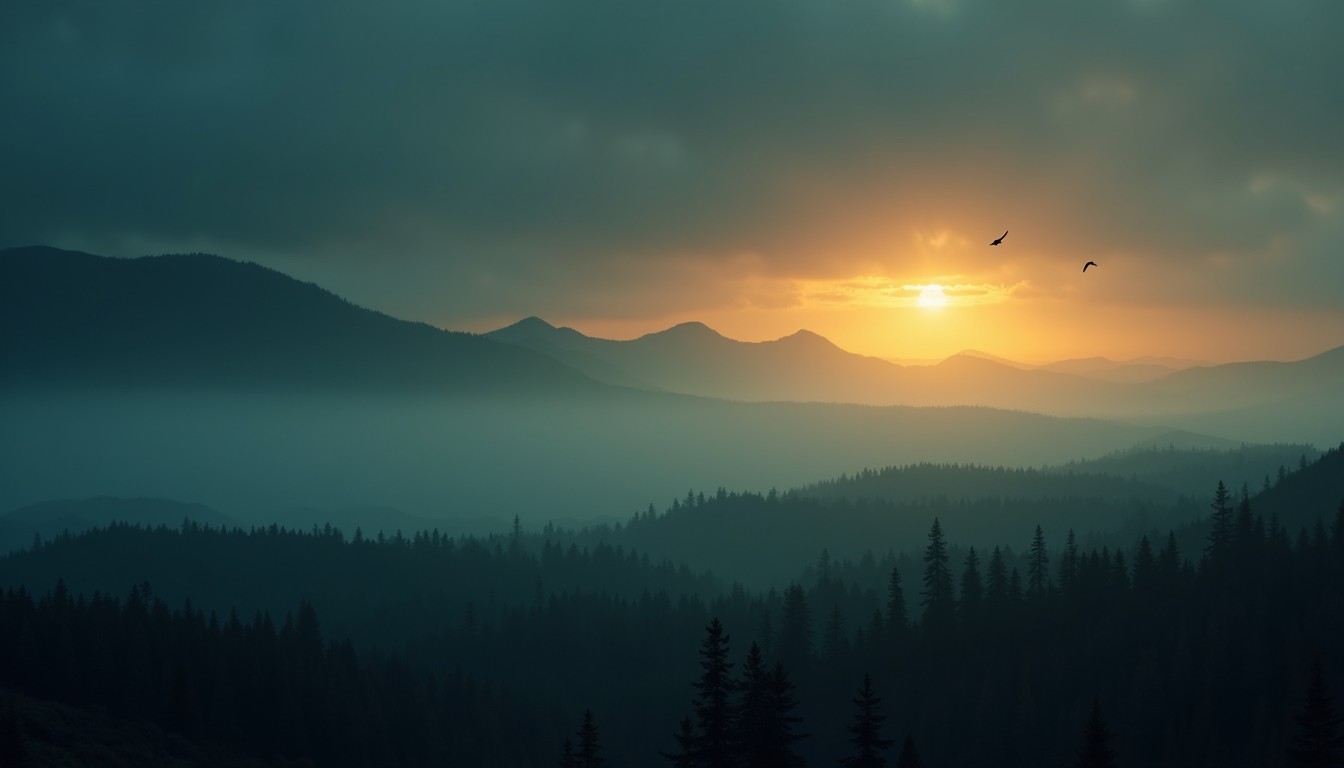 Free Misty Mountain Dawn Image - Sunrise, Mountains, Fog | Download at ...