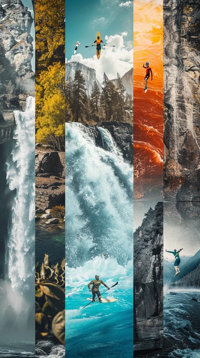 Fun Adventure Collage Free Memories in Layers Image - Collage, Photographs, Mountains ...