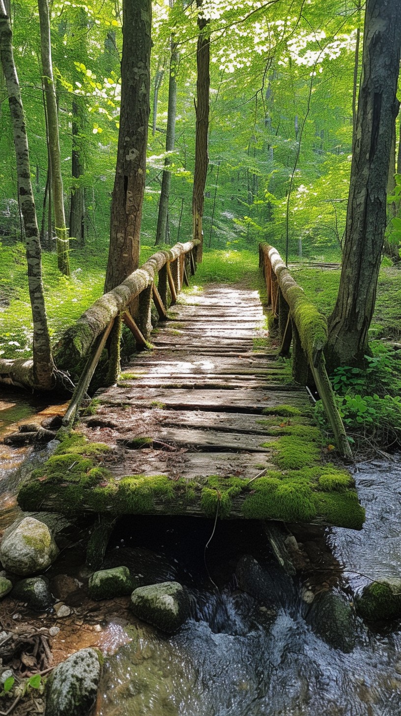 Free Rustic Forest Bridge Image - Forest, Bridge, Moss | Download at ...