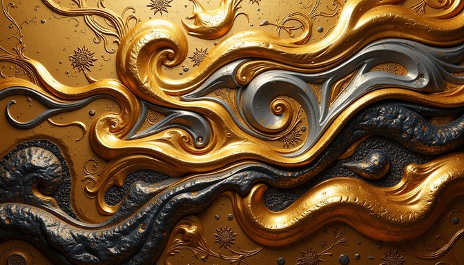 Free Liquid Gold Fusion Image - Gold, Abstract, Swirling | Download at ...