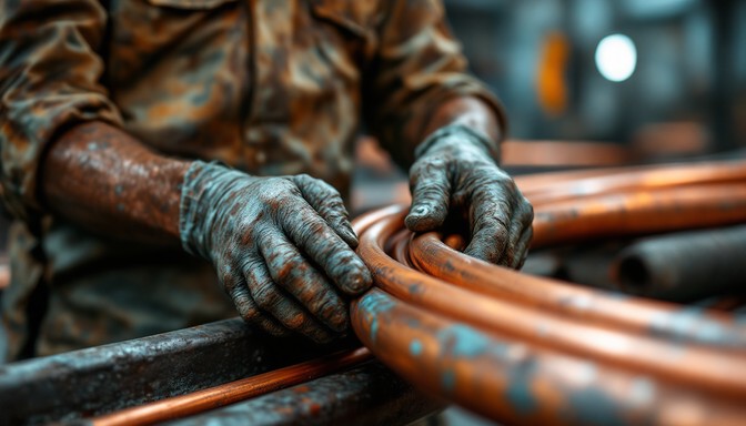 Person Using Copper Free Hands Shaping Copper Image - Copper, Industrial, Craftsmanship ...