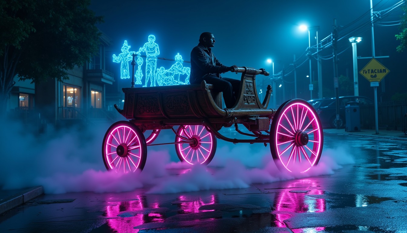 Free Neon Carriage Nightride Image - Carriage, Neon, Pink | Download at ...