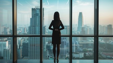 Free City Future View Image - Woman, City, Future | Download at StockCake