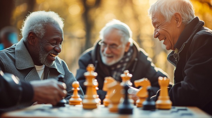 Free Joyful chess game Image - Seniors, Chess, Park | Download at StockCake