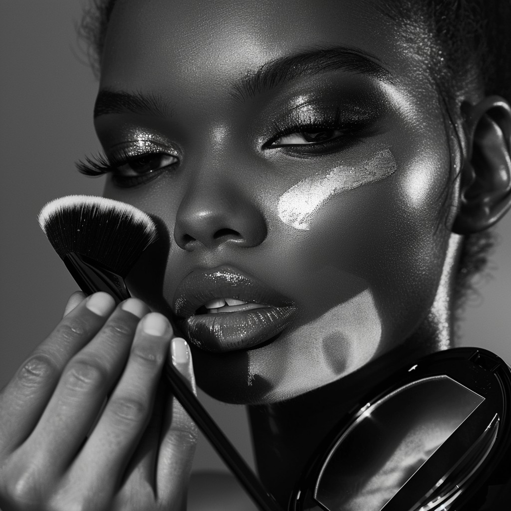 Free Elegant Makeup Application Image - Beauty, Blackandwhite, Makeup ...