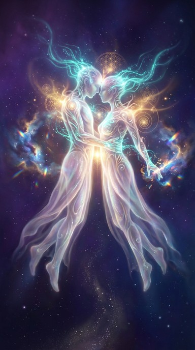 Free Cosmic Friendship Connection Image - Watercolor, Ethereal, Cosmic ...