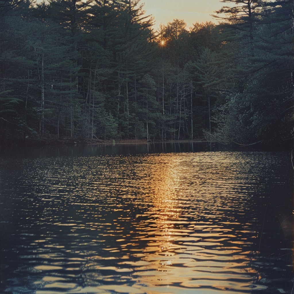 Free Sunset Lake View Image - Sunset, Lake, Forest | Download at StockCake