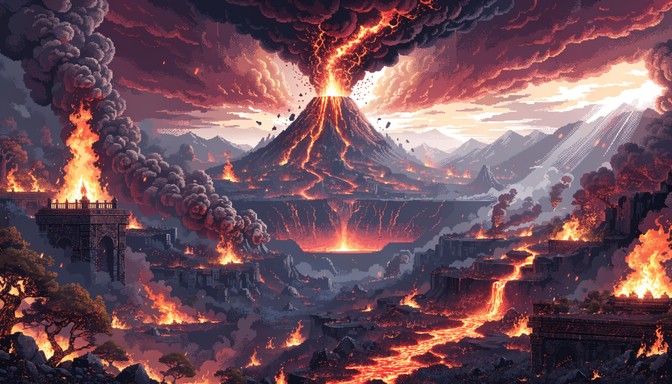 Download Eruption Drama Digital Art for Free | StockCake