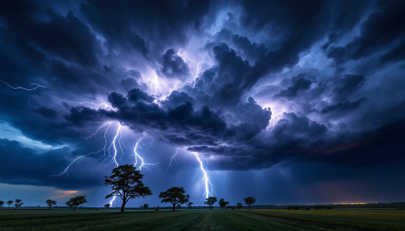 Free Lightning Strikes Field Image - Lightning, Storm, Thunder ...