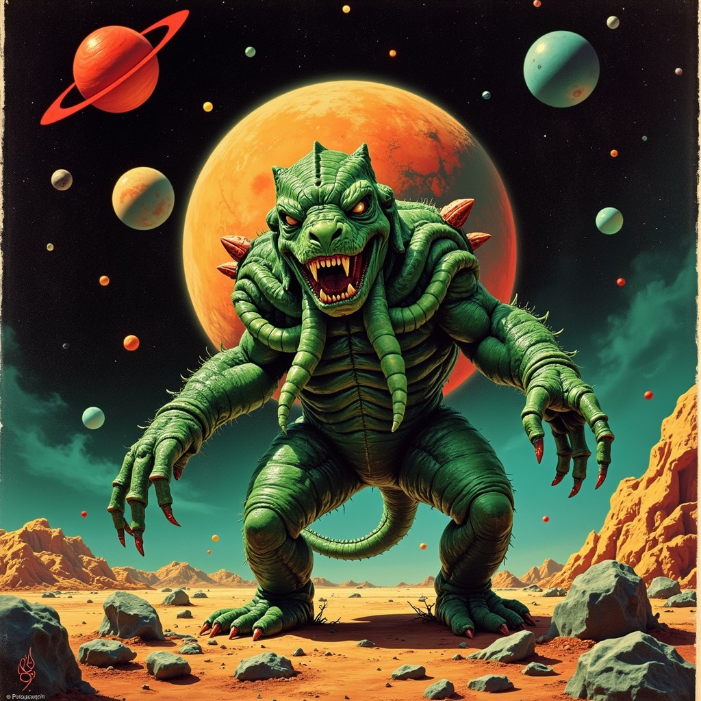 Free Retro Space Monster Image - Monster, Alien, Retro | Download at ...