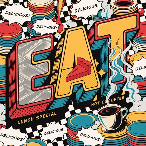 Free Retro Diner Typography Image - Typography, Popart, Retro ...