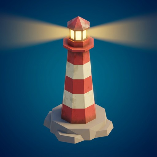 Free Geometric Lighthouse Beacon Image - Lighthouse, Beacon, Lowpoly ...