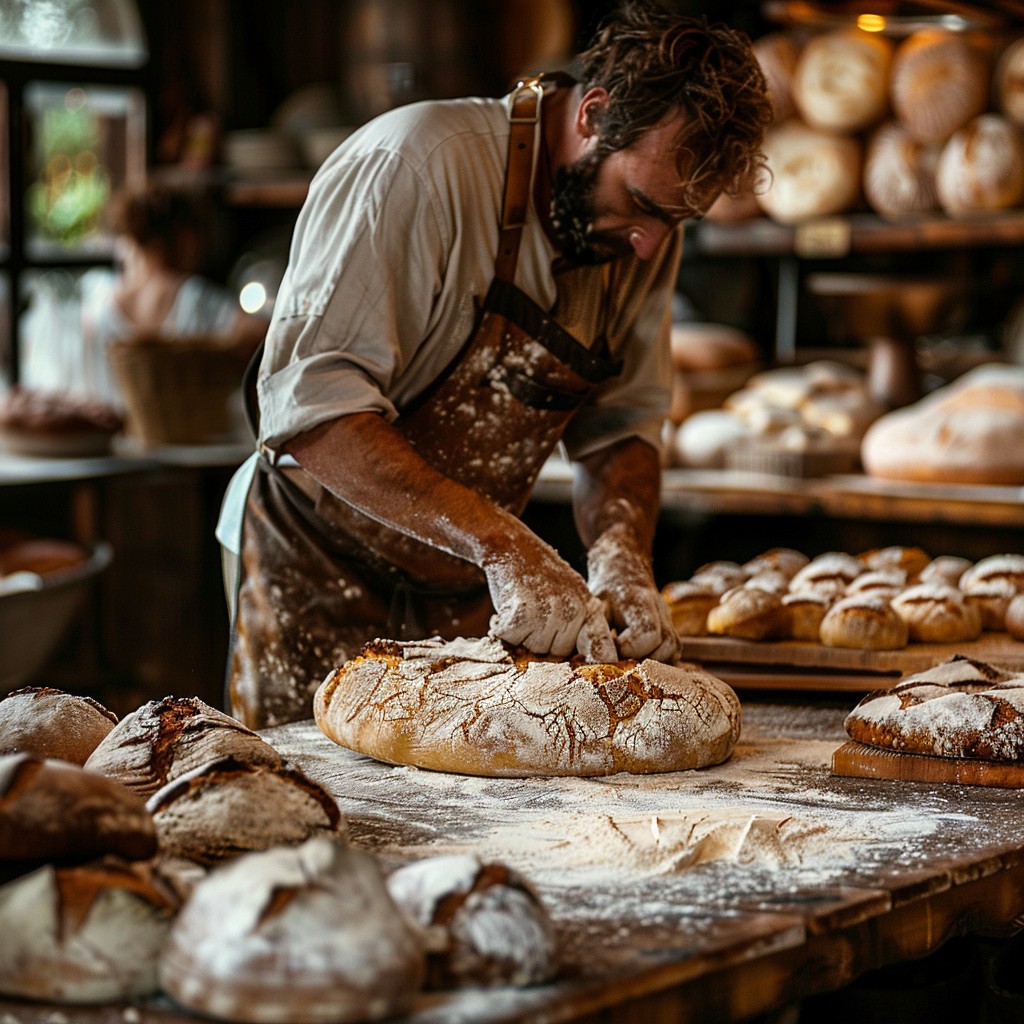 Free Baker slicing bread Image - Baker, Bakery, Bread | Download at ...