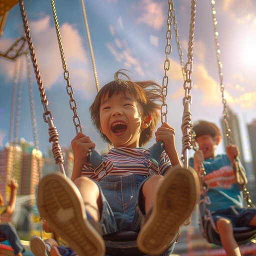 Free Joyful Swing Ride Image - Child, Swing, Sky | Download at StockCake