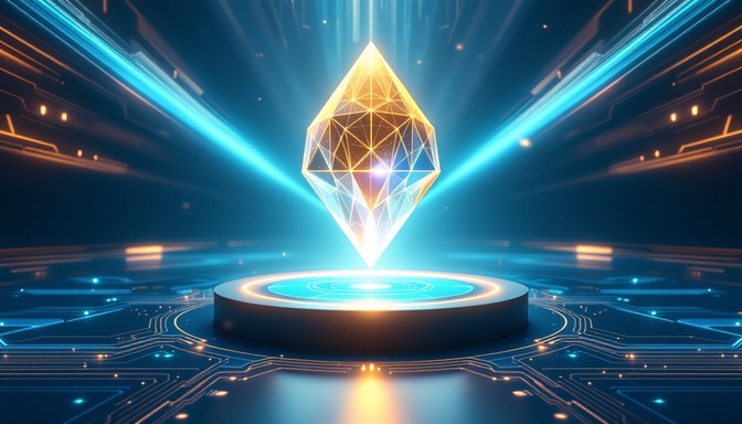 Technology Crystal Free Luminous Technology Fusion Image - Bioluminescent, Crystal ...