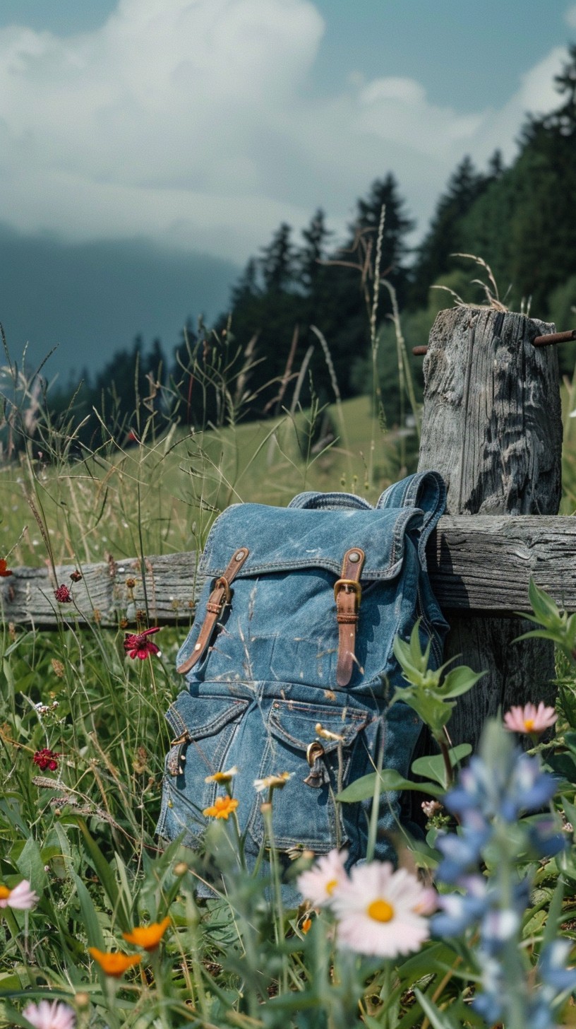Rustic Backpacking Look Free Rustic Backpack Adventure Photo - Backpack, Flowers, Mountains ...