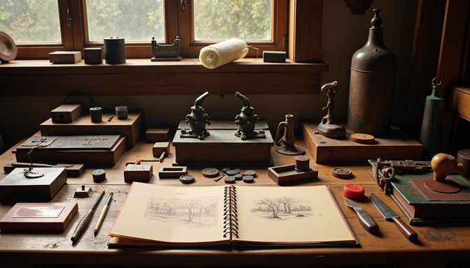 Free Artisan's Wooden Workbench Image - Workbench, Craftsman, Tools ...