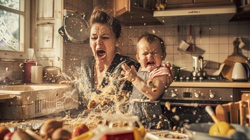 Two Cooks Create Mess Free Chaotic kitchen mess Image - Kitchen, Mess, Woman | Download at ...