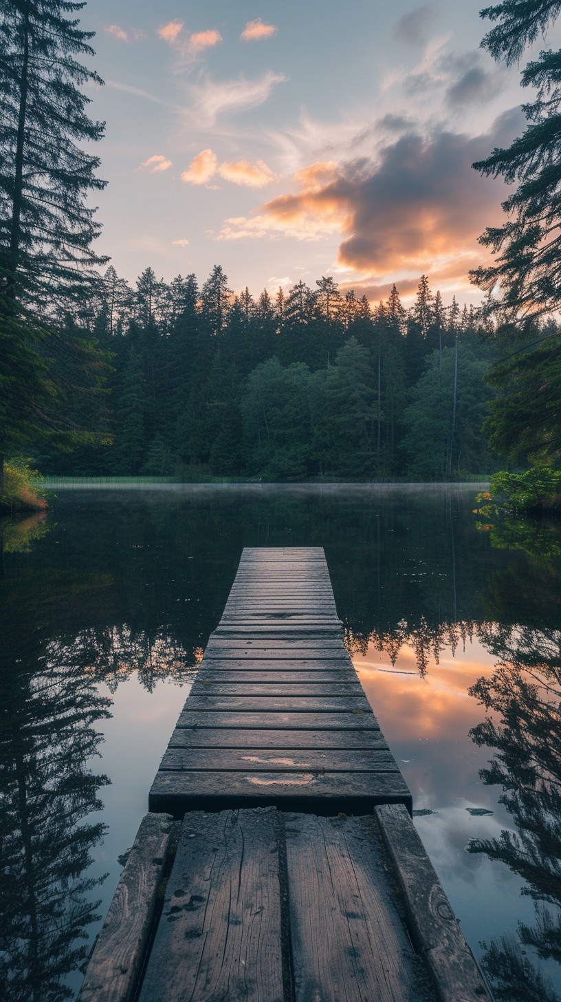 Free Serene Lake Sunset Image - Sunset, Lake, Forest | Download at ...