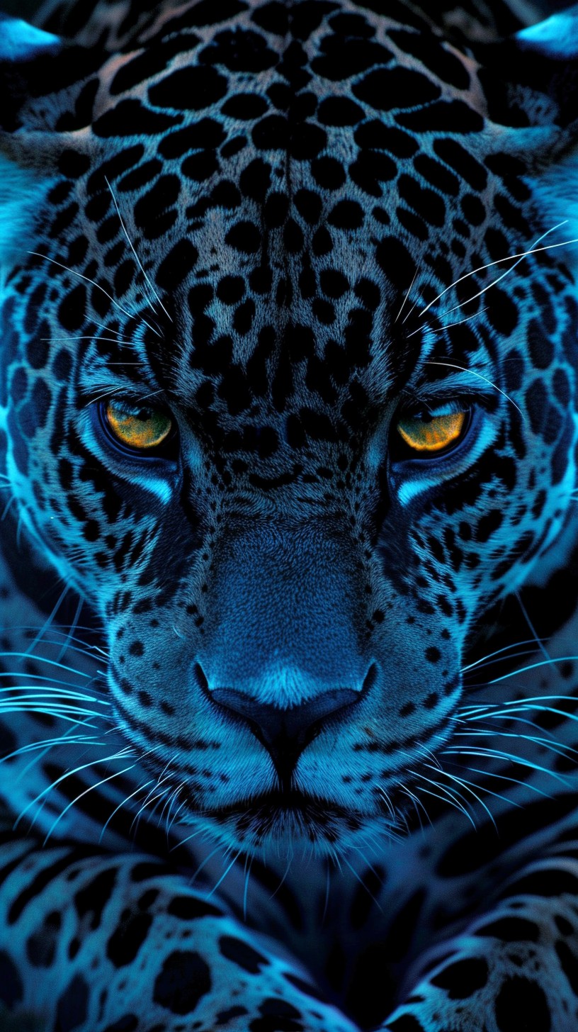 Blue Leopard Ketch Download Mystic Blue Leopard Image - Leopard, Blue, Wildlife | StockCake