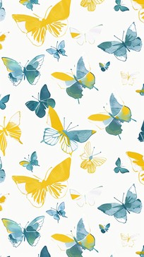 Free Colorful Butterfly Pattern Image - Butterflies, Pattern, Blue ...