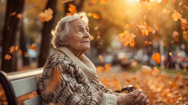 Fall Reminiscing Free Autumn serenity outdoors Image - Elderly, Woman, Autumn | Download ...
