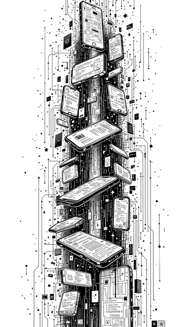 Free Digital Waterfall Illustration Image - Illustration, Ink ...