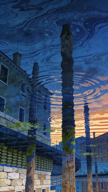 Free Rippling Canal Dusk Image - Water, Reflections, Canal | Download ...