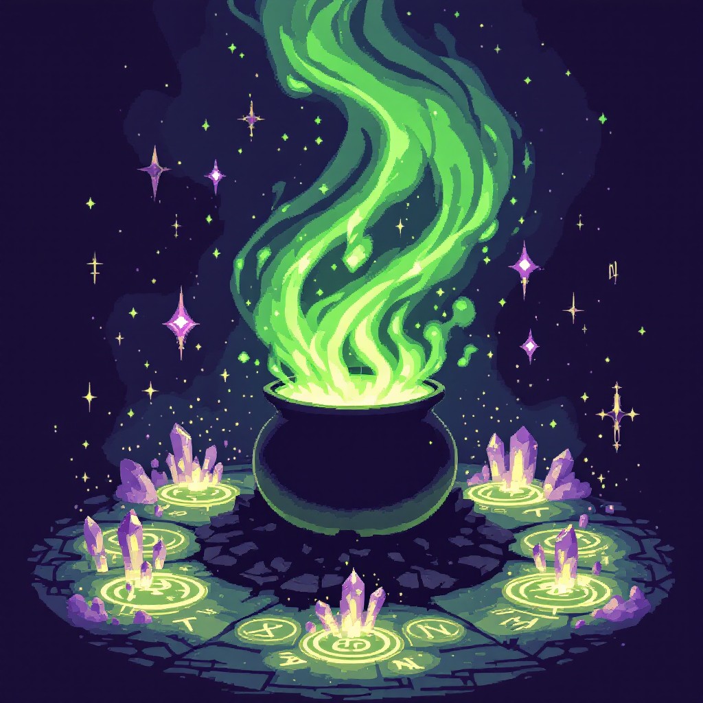 Free Magical Cauldron Ritual Image - Pixel, Cauldron, Magic | Download ...