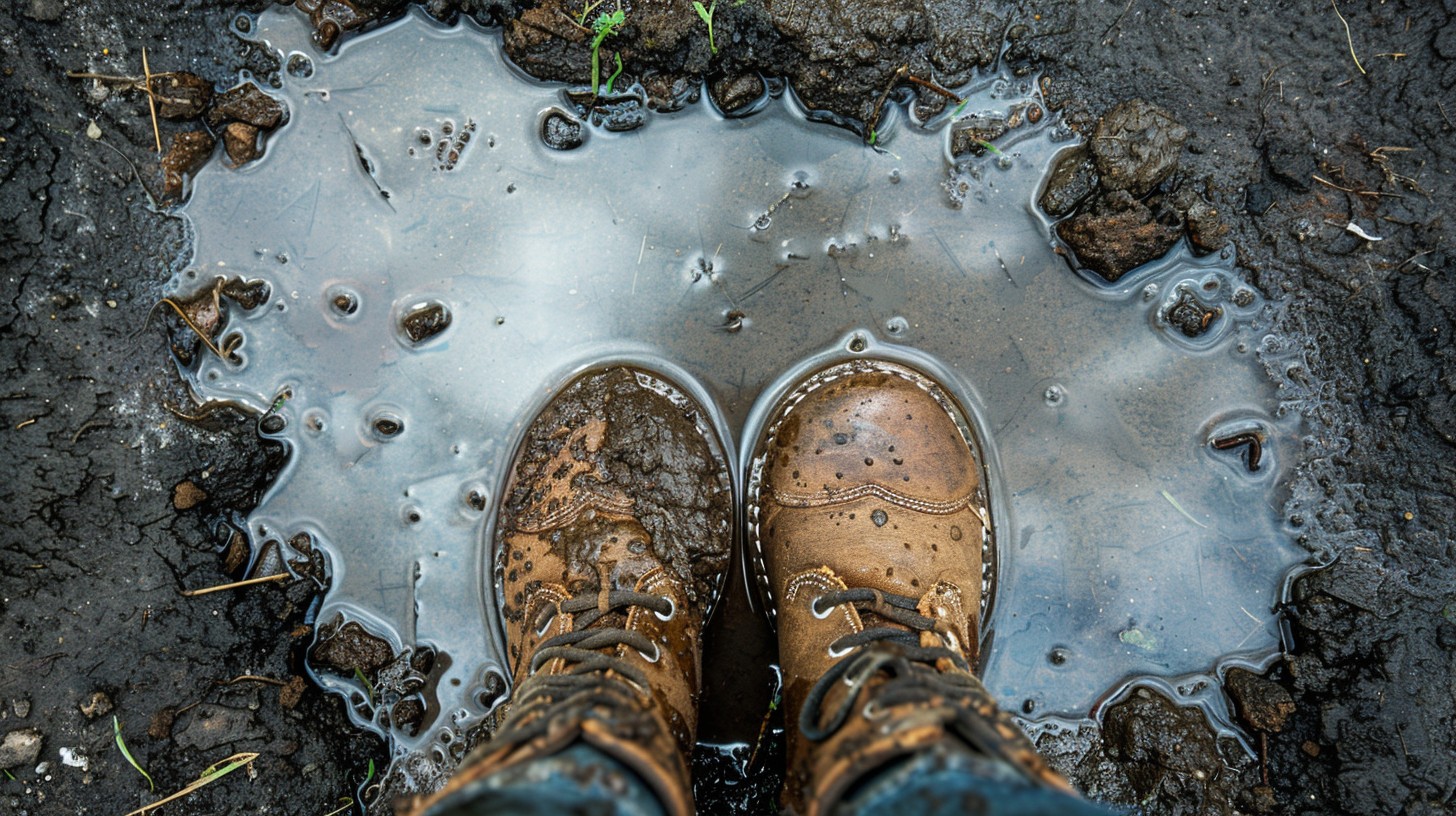 Free Muddy Boots Puddle Image - Boots, Puddle, Mud | Download at StockCake