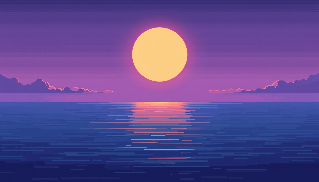 Free Pixelated Ocean Sunset Image - Pixel, Sunset, Ocean | Download at ...