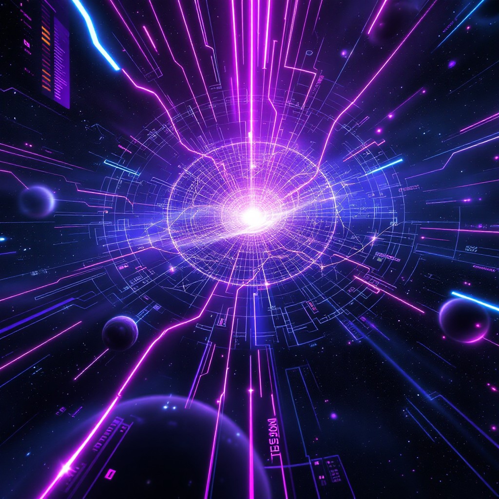 Free Cosmic Data Portal Image - Cyberpunk, Space, Neon | Download at ...
