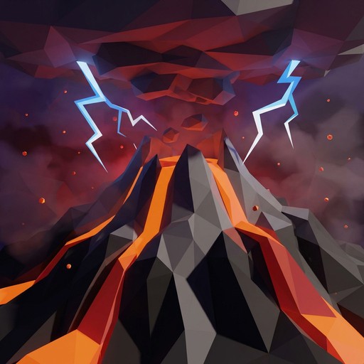 Volcano Geometric Free Low-Poly Volcanic Eruption Image - Volcano, Eruption, Lava ...