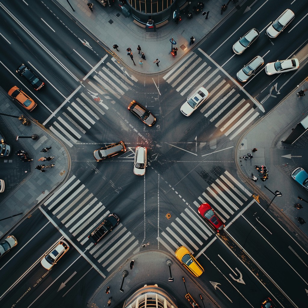Poor Traffic Pattern Free Urban Traffic Patterns Image - Aerial, Traffic, Intersection ...