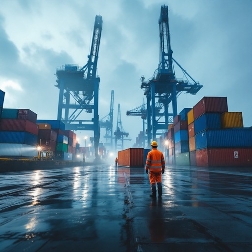 Download Rainy Cargo Port Image - Cargo, Port, Rain | StockCake