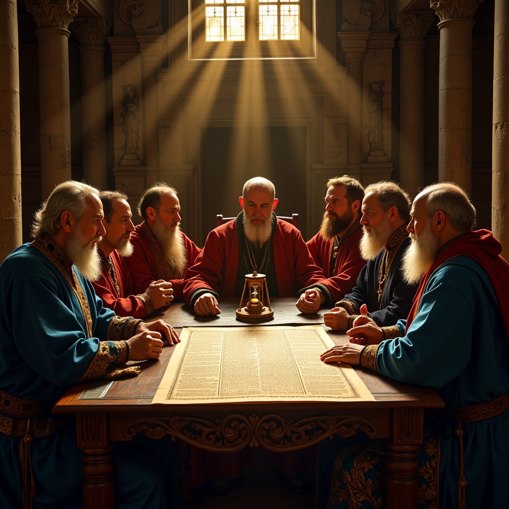Free Ancient Council Deliberates Image - Council, Elders, Scroll ...