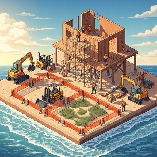 Free Coastal Construction Site Photo - Isometric, Construction, Coastal ...