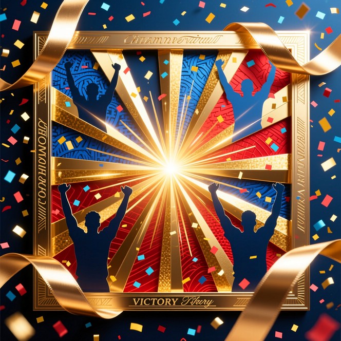 Jubilation Ribbons Free Triumphant Golden Celebration Image | Download at StockCake
