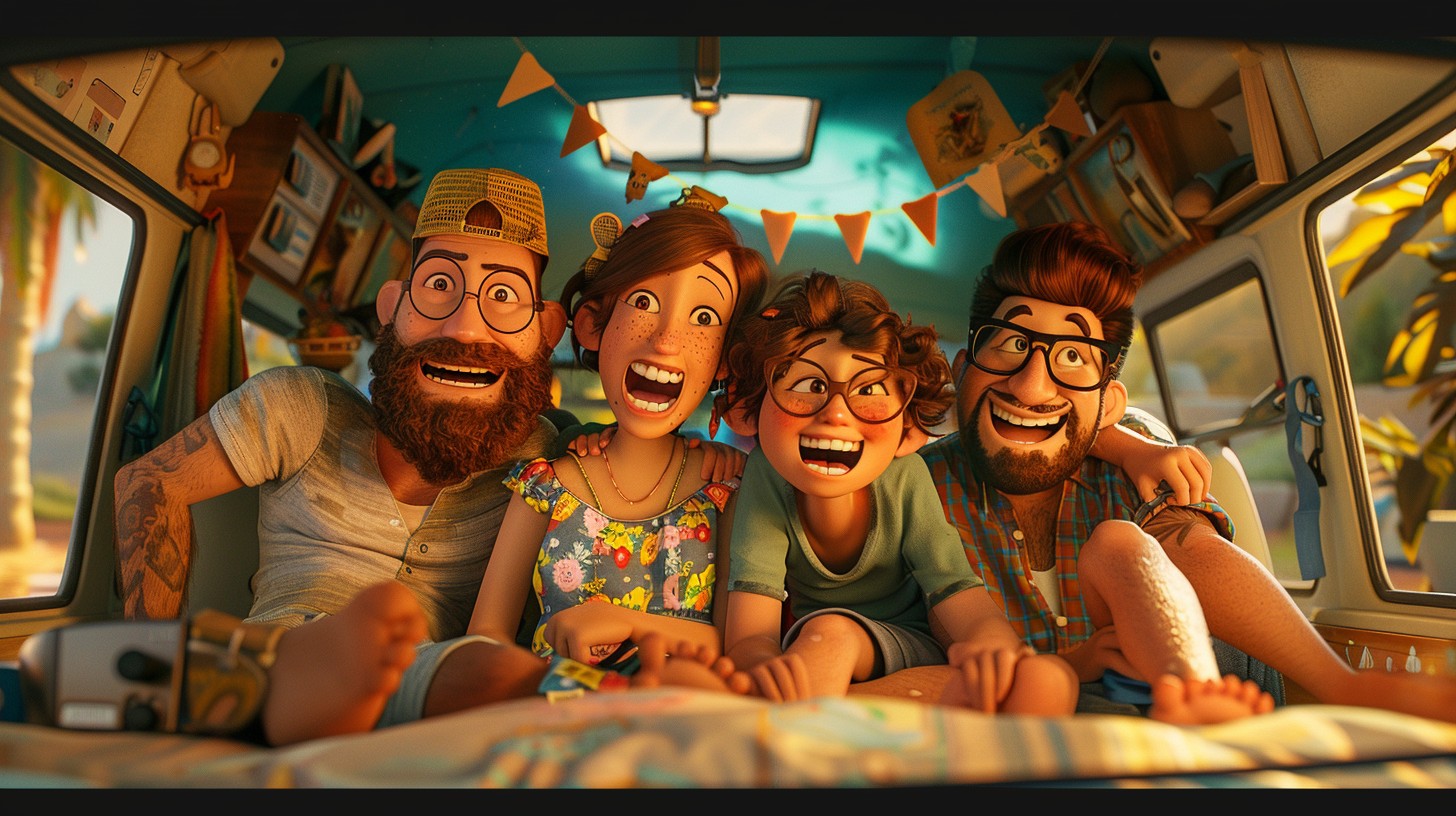 Animated Rv Travel Free Joyful Road Trip Image - Animated, Family, Camper | Download at ...