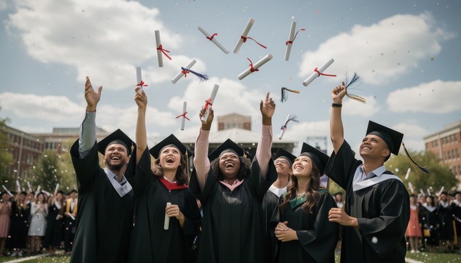 Free Graduates Celebrate Success Image - Graduation, Celebration ...