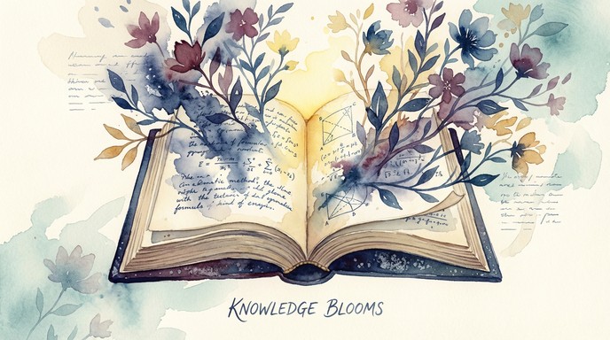 Free Knowledge Colorfully Blooms Image - Watercolor, Book, Knowledge ...